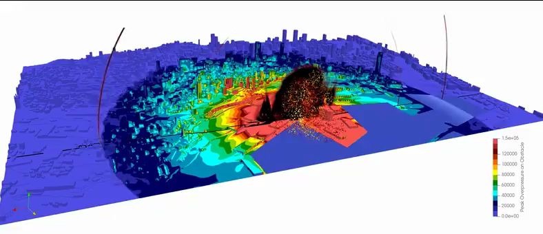 电脑3D立体图片模拟黎巴嫩贝鲁特发生大规模爆炸哔哩哔哩bilibili