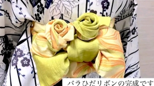 浴衣带结的系法 和服浴衣半幅带带结三种系法盘点youtube搬运 自己翻译的 太鼓结文库结华丽花结 哔哩哔哩