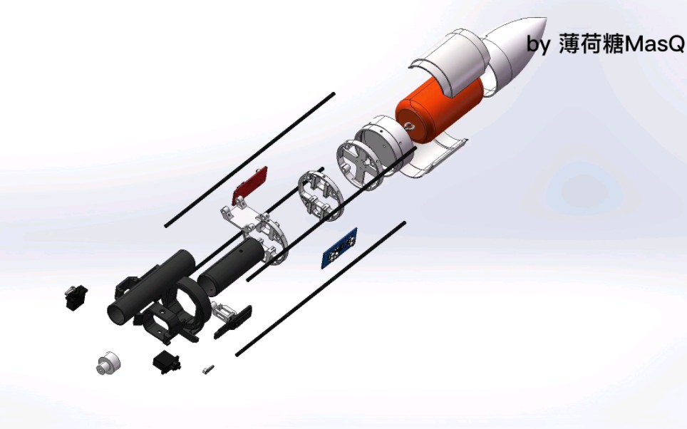 【XTZ Rocket】 TVC火箭 零件爆炸图哔哩哔哩bilibili