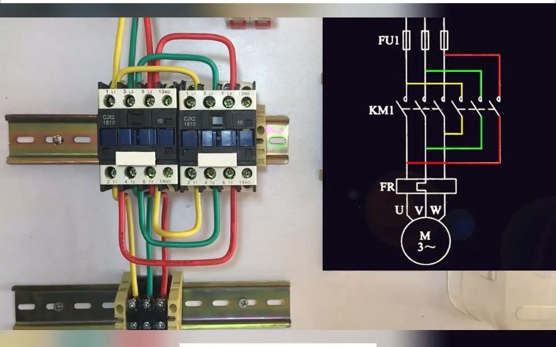 手把手教你用接触器控制电机正反转怎么接线哔哩哔哩bilibili