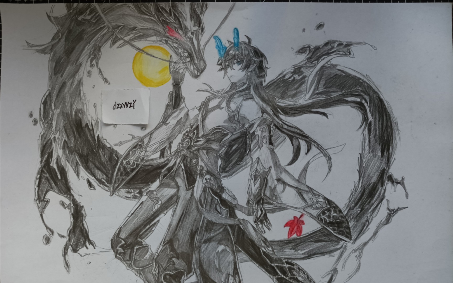 零基础新人up绘画《水龙吟》 饮月君