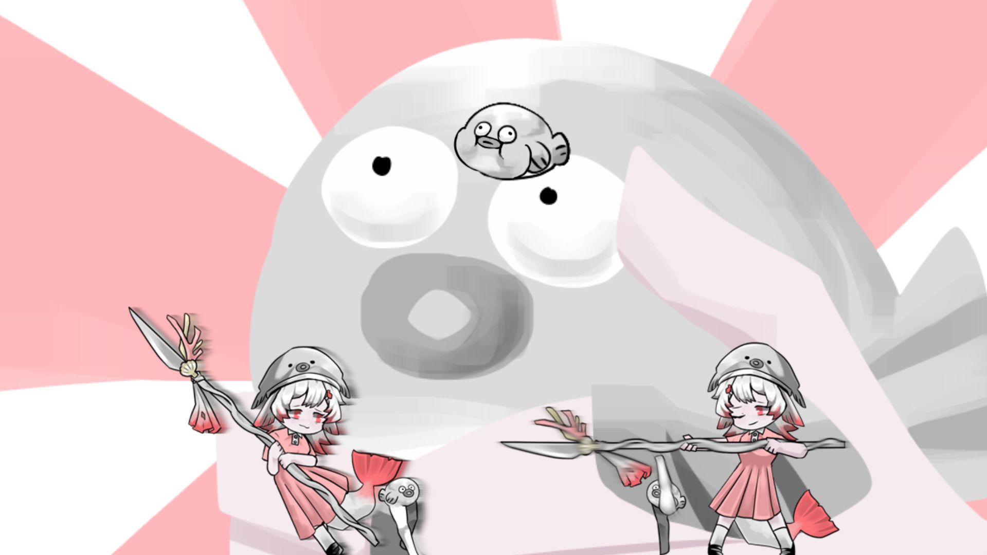 【废墟图书馆】河豚 接待 动作特效 战斗 全奖励 展示