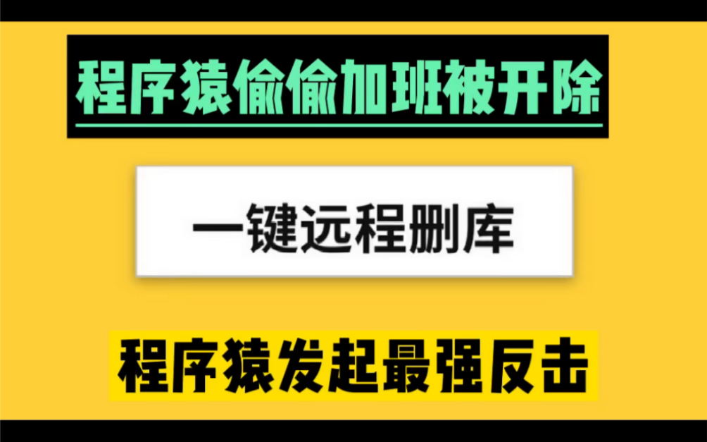 一键远程删库跑路解决方案哔哩哔哩bilibili