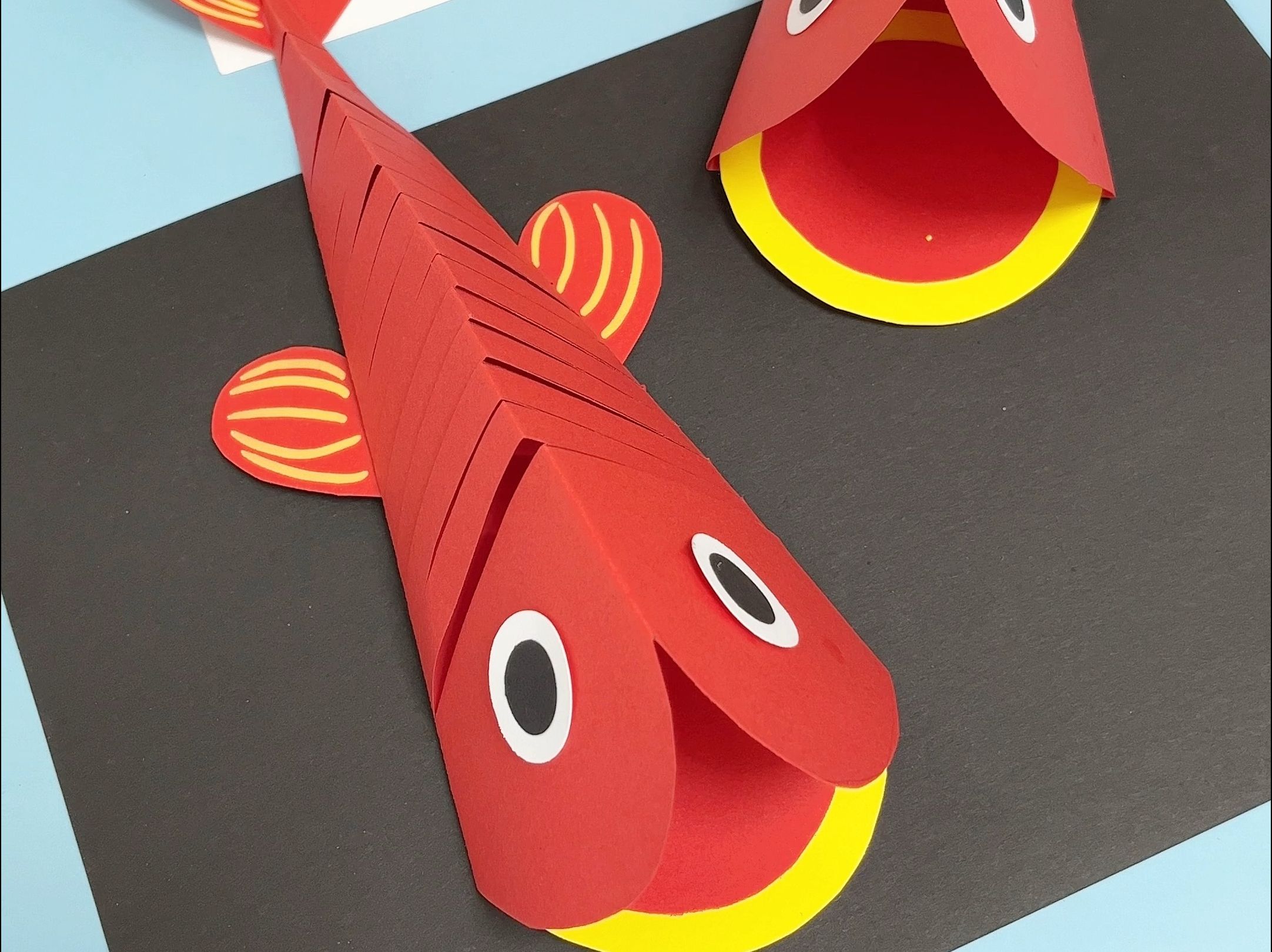 新年立体金鱼手工