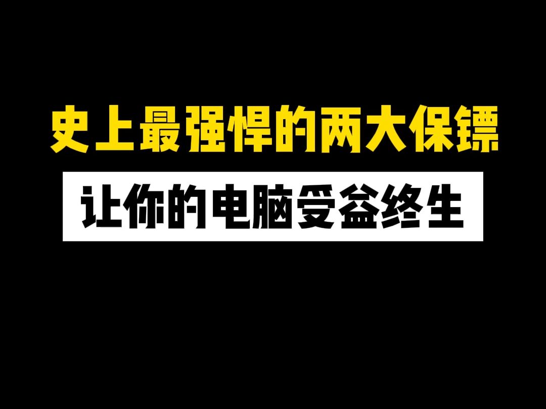 史上最强悍的两大保镖,让你的电脑受签终生哔哩哔哩bilibili