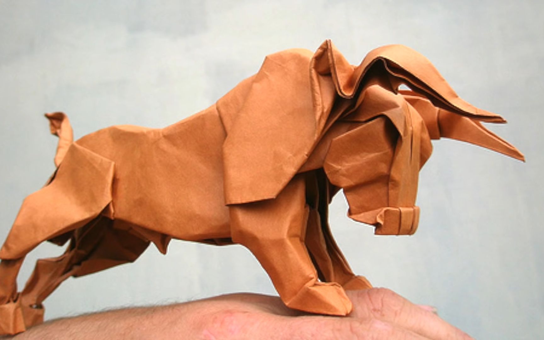 【jms origami】公牛折纸教程origami bull by stephan weber