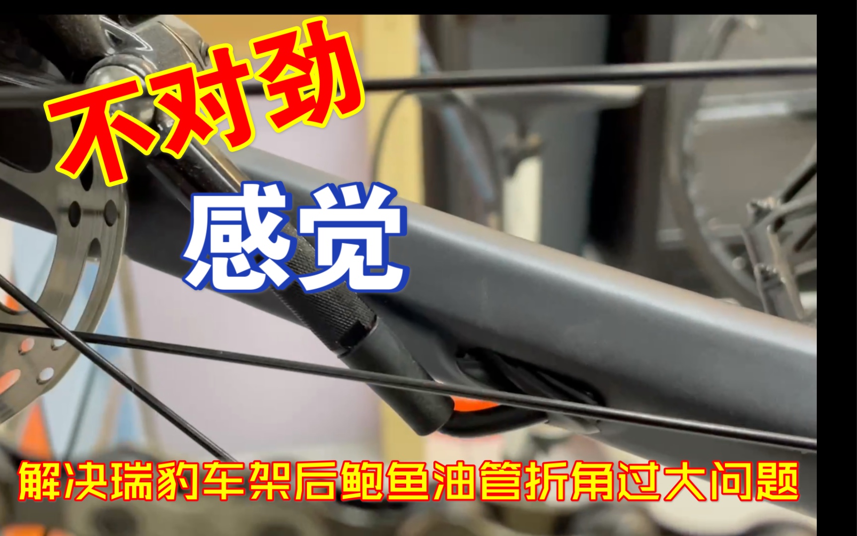 公路车医院解决瑞豹车架后鲍鱼油管折角过大问题,升级轮组方远一体把哔哩哔哩bilibili