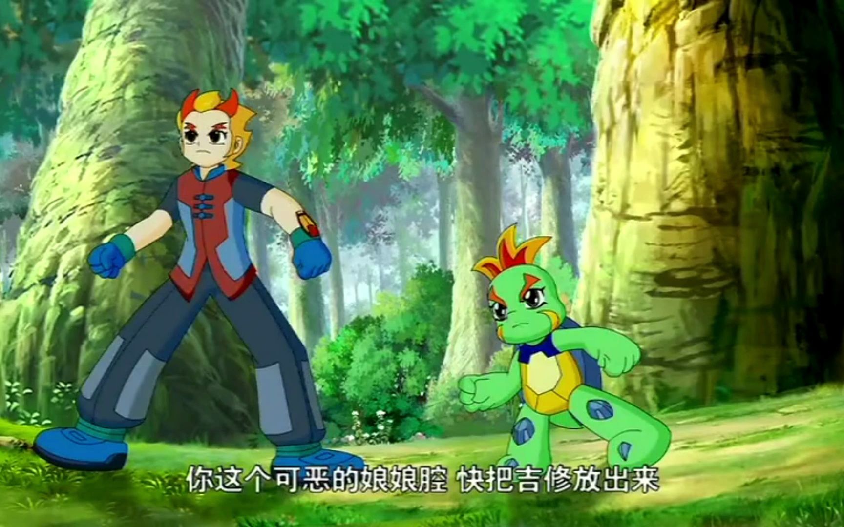 【晶码战士】火麒麟兽vs狡兔鼠狼兽1