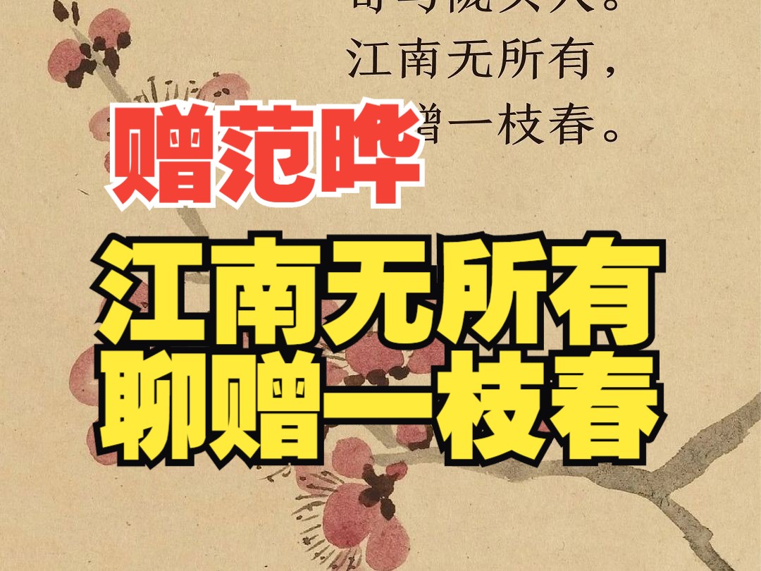 诗词日历2月22日,江南无所有,聊赠一枝春.哔哩哔哩bilibili