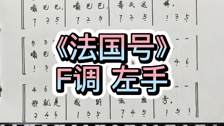 《法国号》左手简谱钢琴教学哔哩哔哩bilibili