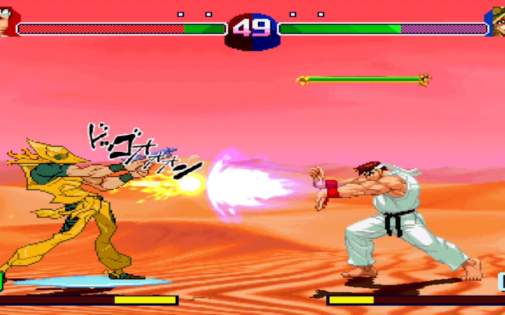 jojo的奇妙冒险对街霸,隆vs荷尔·贺斯,明明是枪手拳脚却很猛