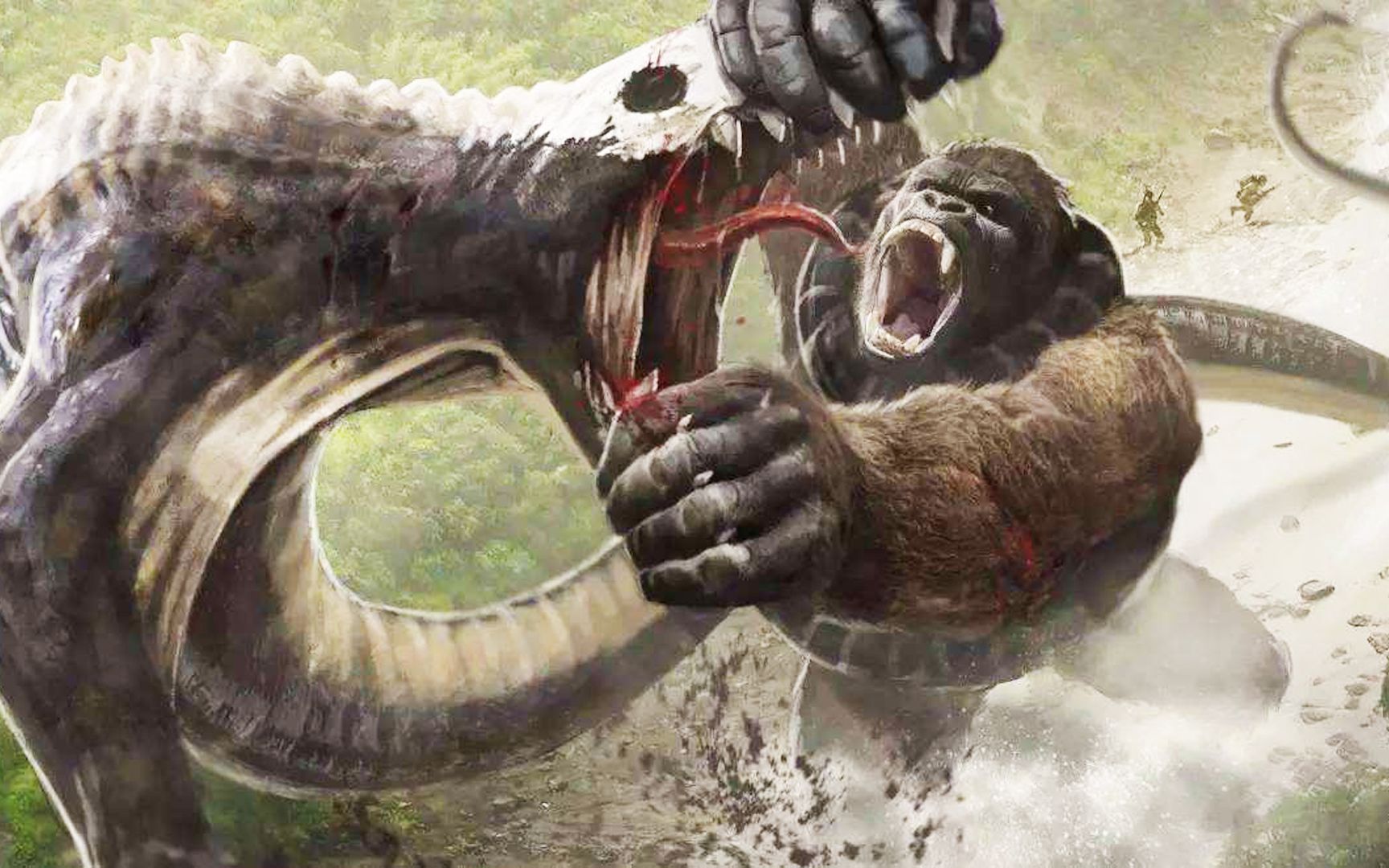 史诗级影视巨作:史上最强金刚,徒手撕碎巨兽,画面震撼