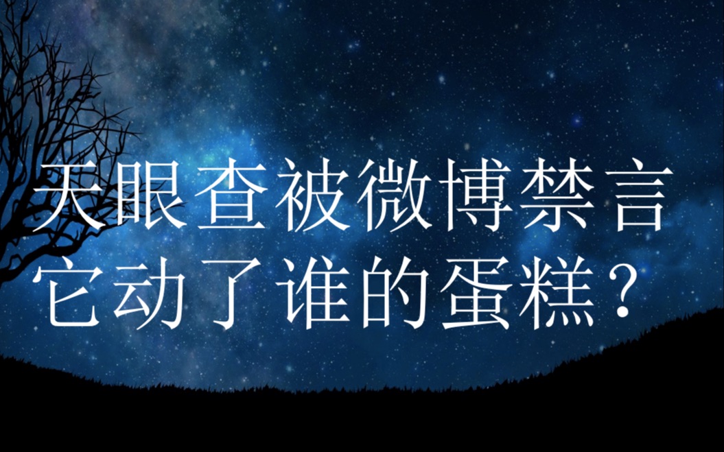 【吐槽系列】天眼查被微博禁言,它到底动了谁的蛋糕?哔哩哔哩bilibili