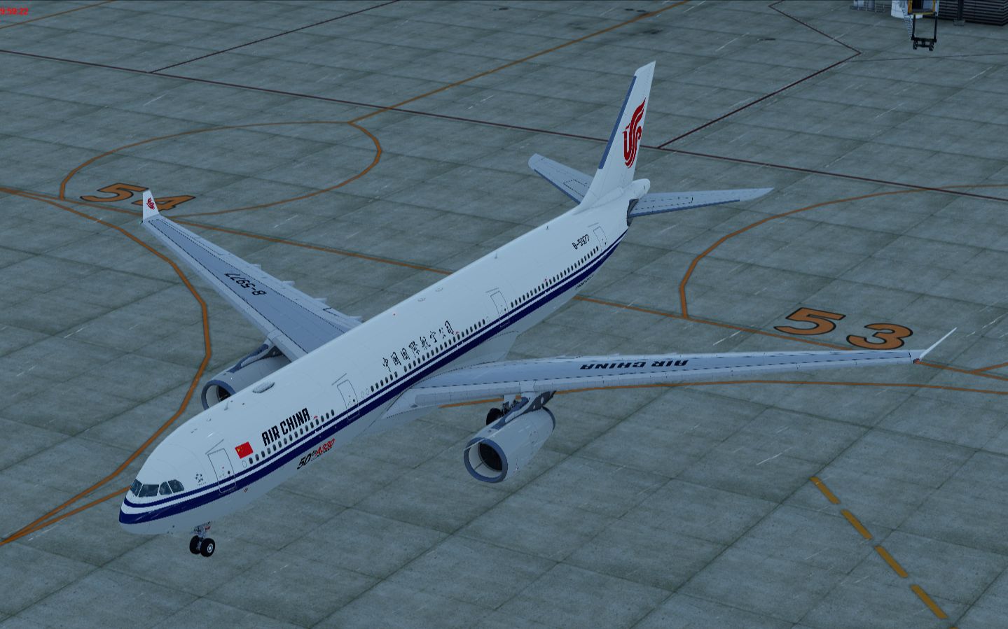 中国国际航空"50tha330"彩绘a330-343长……飘轻降鹿儿岛