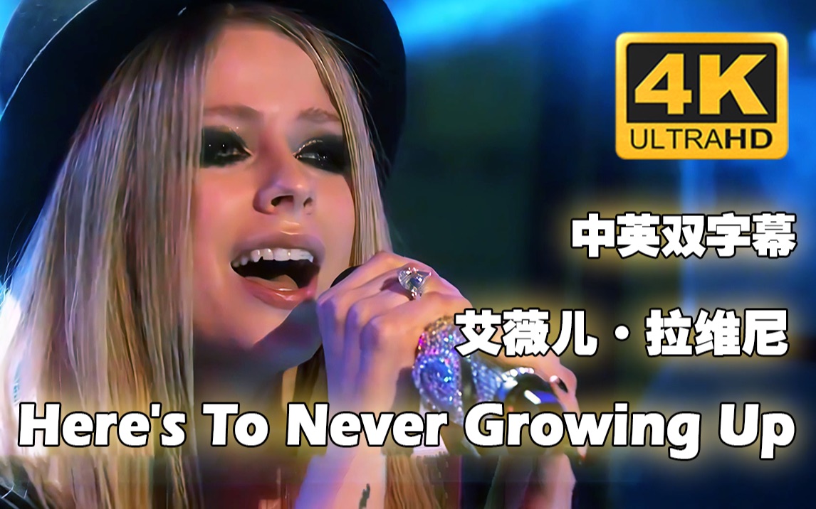 [图]【4K修复】Here's To Never Growing Up-Avril Lavigne/艾薇儿Today Show音乐现场 中英字幕