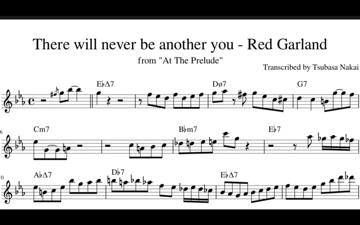 [图]Red Garland-There Will Never Be Another You 採譜