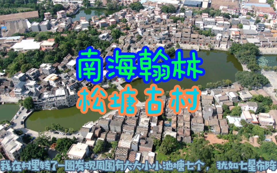 [图]佛山市西樵镇松塘村始于宋代，至今近八百年历史。松塘村倚岗列建，百巷朝塘，古村风貌保存较好，村中宗祠家庙、家塾书舍、镬耳屋民居、古巷道、古井、古树众多。