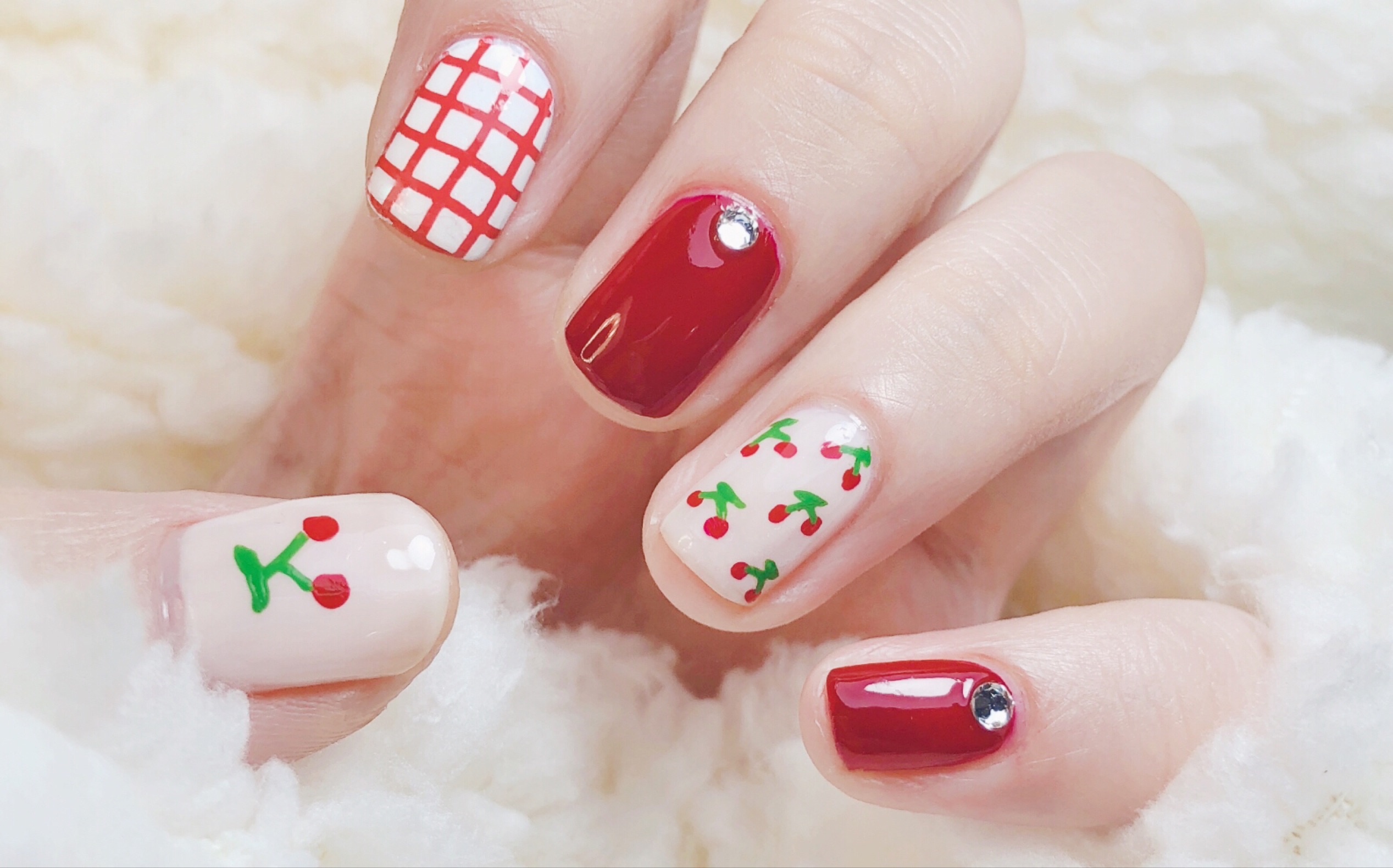 【x.xiao】可爱小樱桃美甲_哔哩哔哩 (゜-゜)つロ 干杯~-bilibili