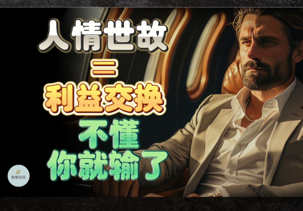 人情世故=利益交换,不懂你就输了! | 2024 | 思维空间 0505