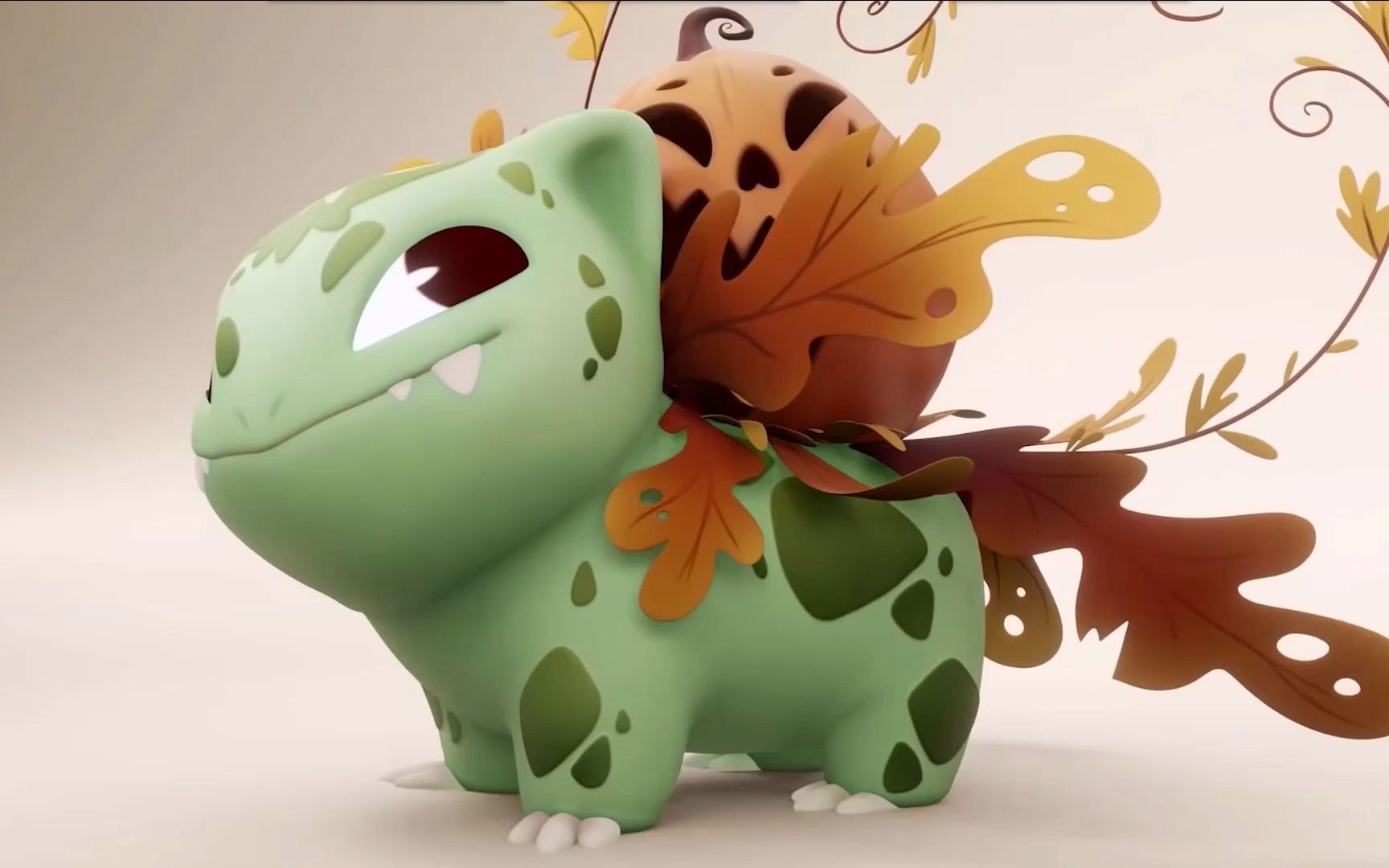 《任天堂:宝可梦系列》妙蛙种子角色3d模型制作过程,建模师超越原画岂