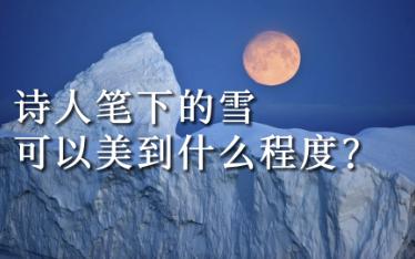 [图]冬宜密雪，有碎玉声 | 诗人笔下的雪可以美到什么程度？