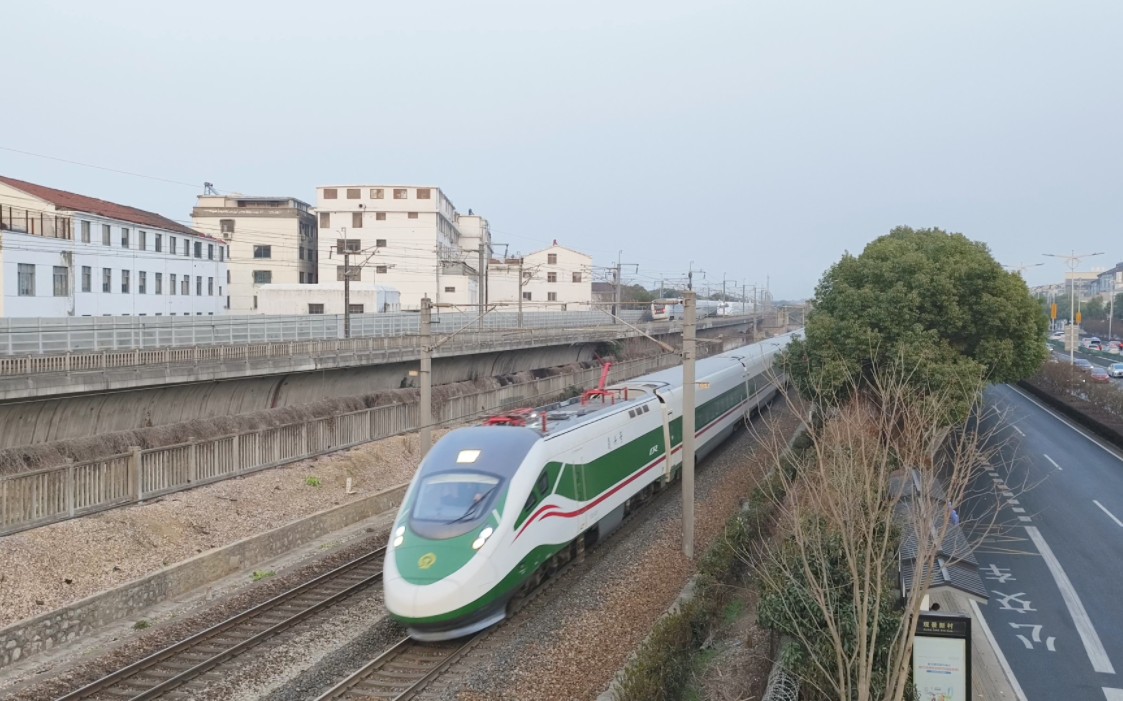 第三代长编cr200j担当d216次列车通过苏州观景新村机位