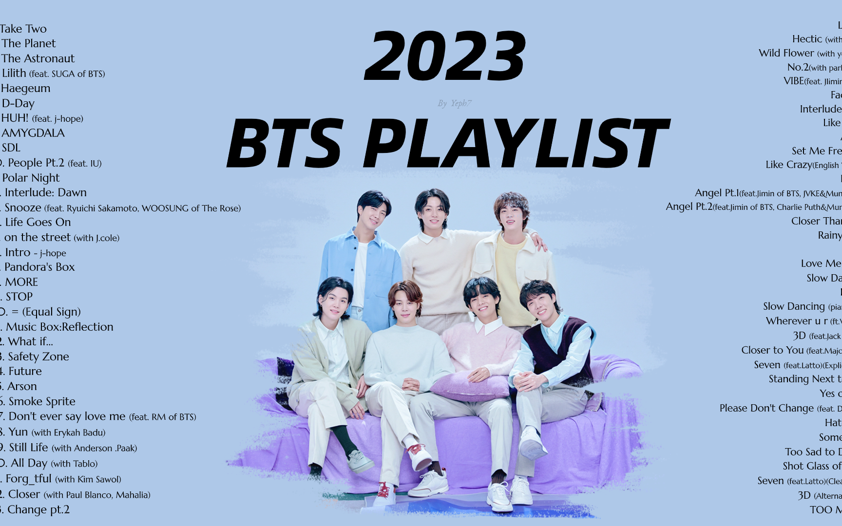 【bts 防弹少年团】2023年歌单 | 记录防弹2023年发行的歌曲以及成员
