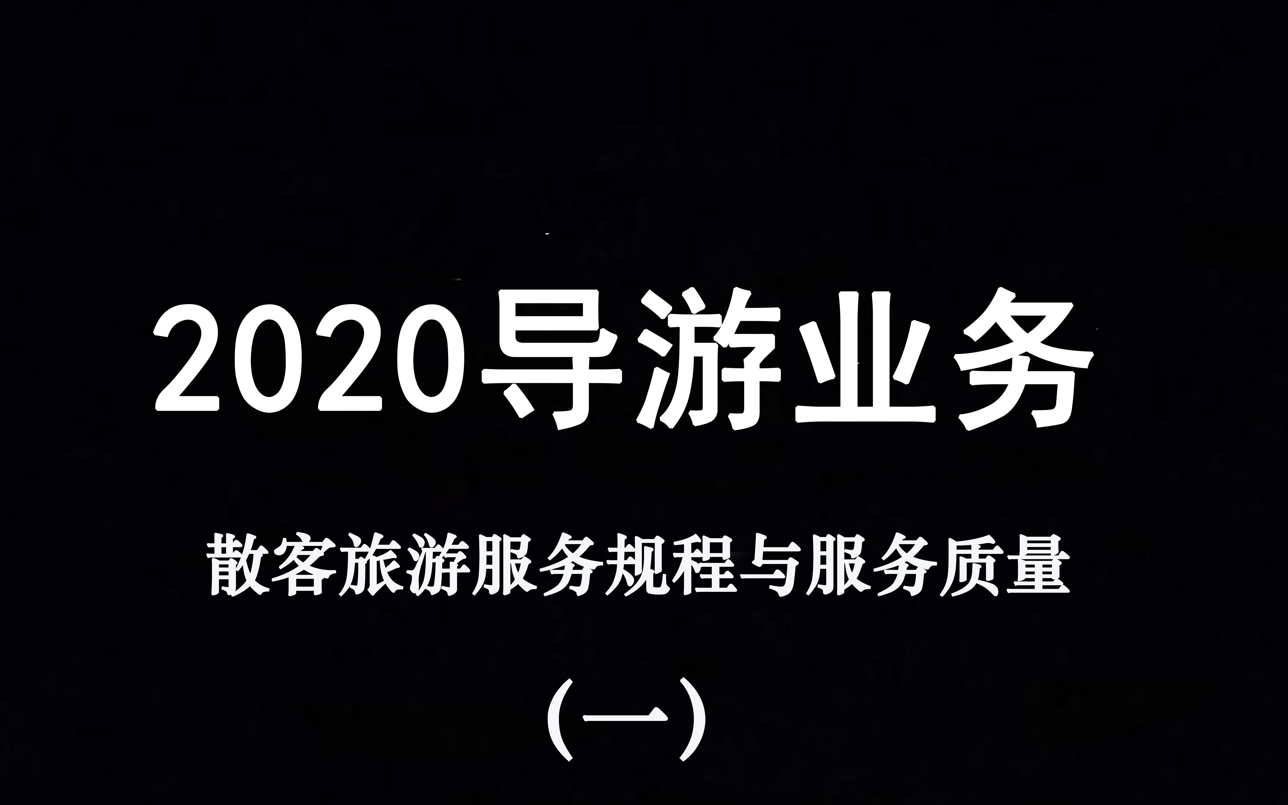 2020导游业务第七章散客旅游服务规程与服务质量哔哩哔哩bilibili