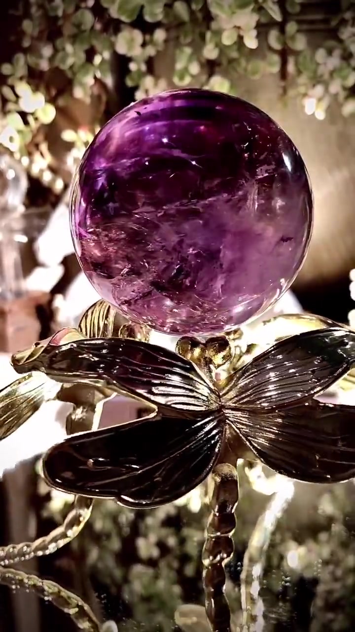 圣哲曼紫火·紫黄晶·高频帝王紫水晶彩虹球._哔哩哔哩_bilibili