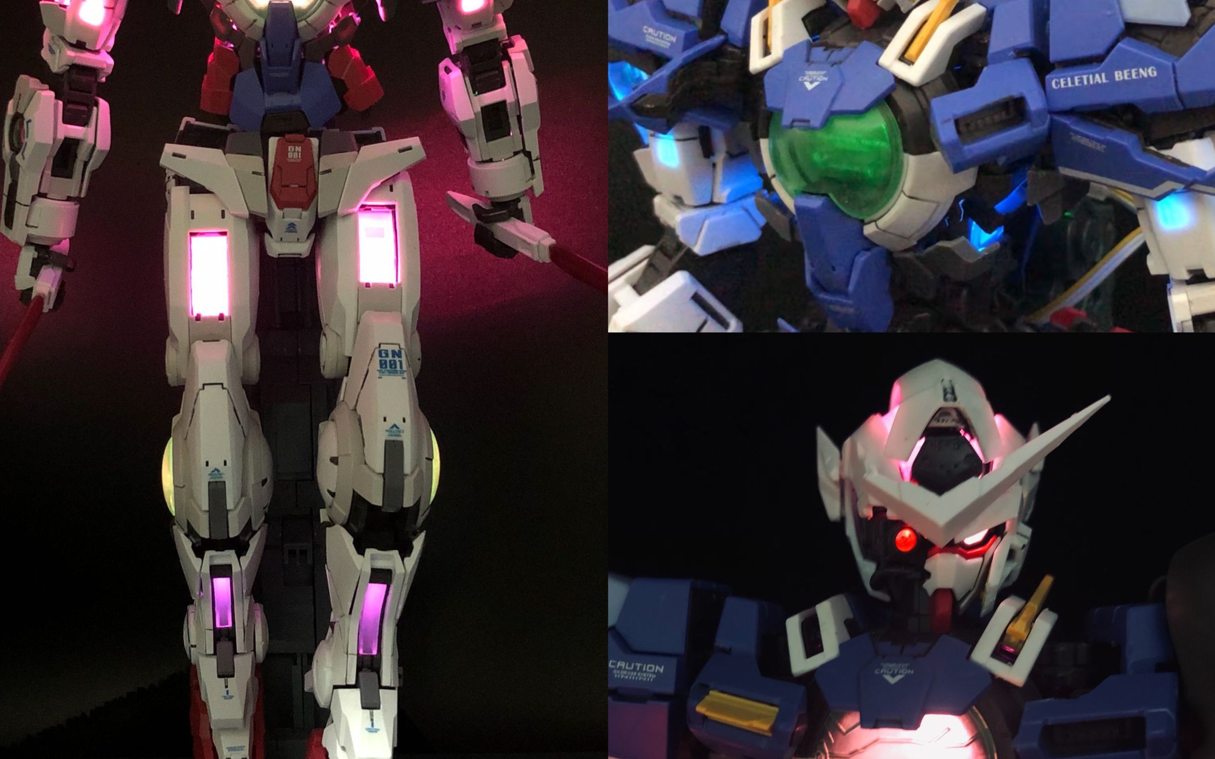 活动作品高达大班的pg能天使如果只喷了消光贴了水贴是什么样子