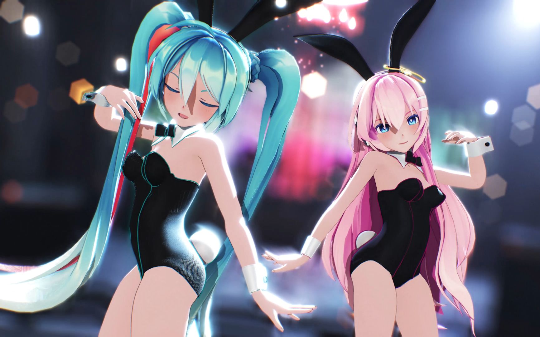 【4k/mmd】sour式初音  巡音 兔女郎 himehina『愛包ダンスホール』