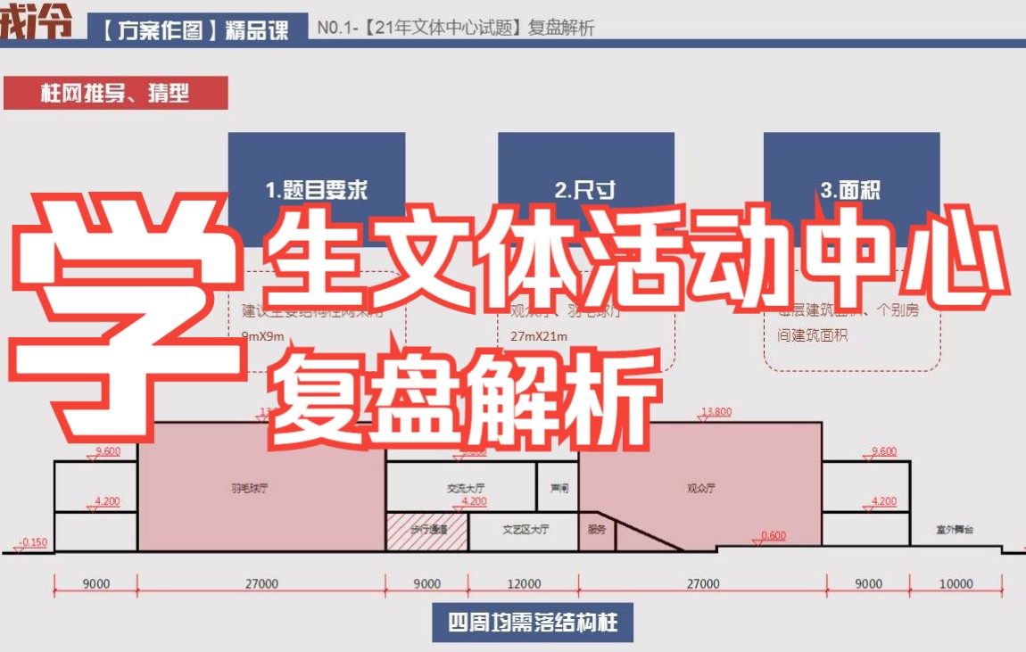 【贼冷2022大设计开课序篇】2021学生文体活动中心试题复盘解析(直播回放)哔哩哔哩bilibili