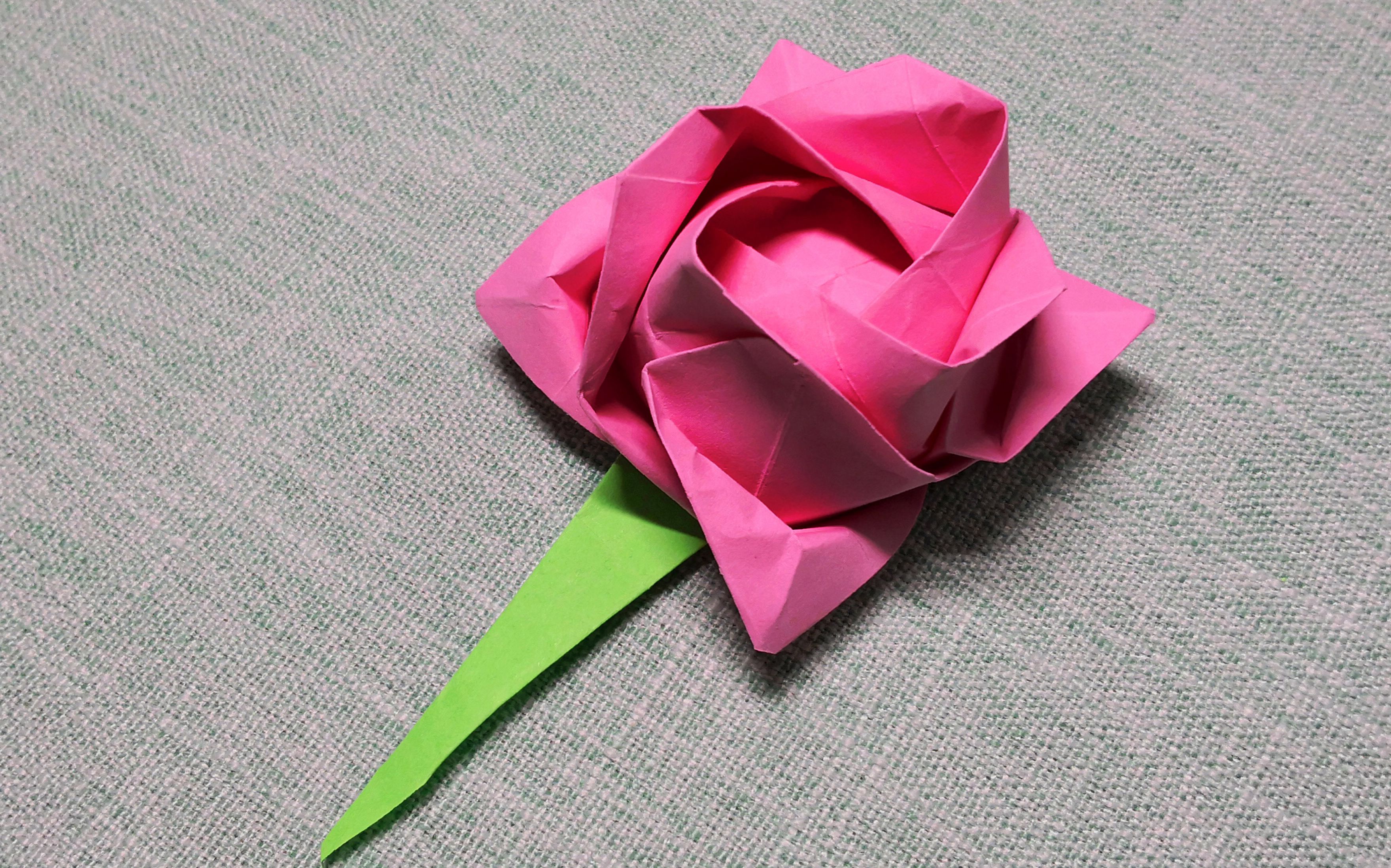 玫瑰花折纸 简单易学图片