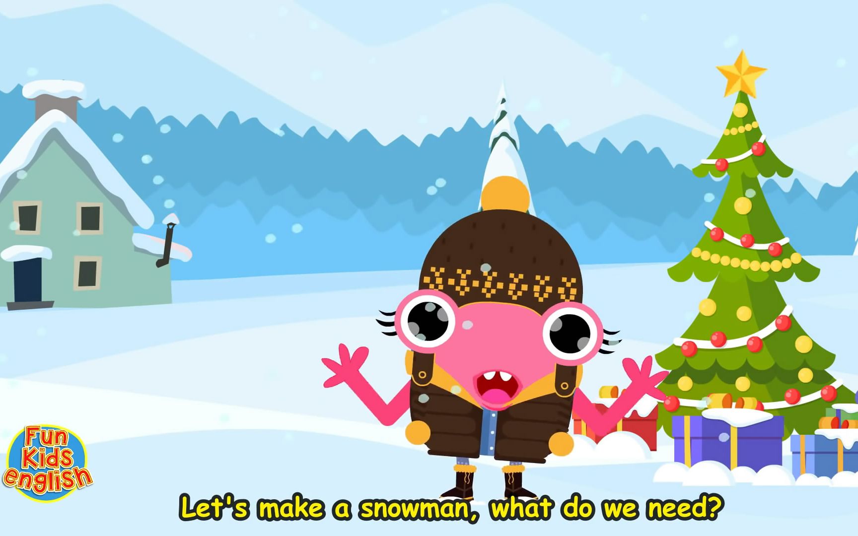 冬天推雪人英语儿歌 Make a Snowman哔哩哔哩bilibili