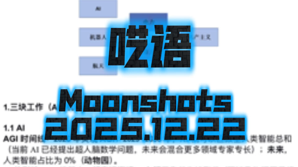 【呓语】 2025.12.22 Moonshots 播客。AI+机器人+航... - 哔哩哔哩
