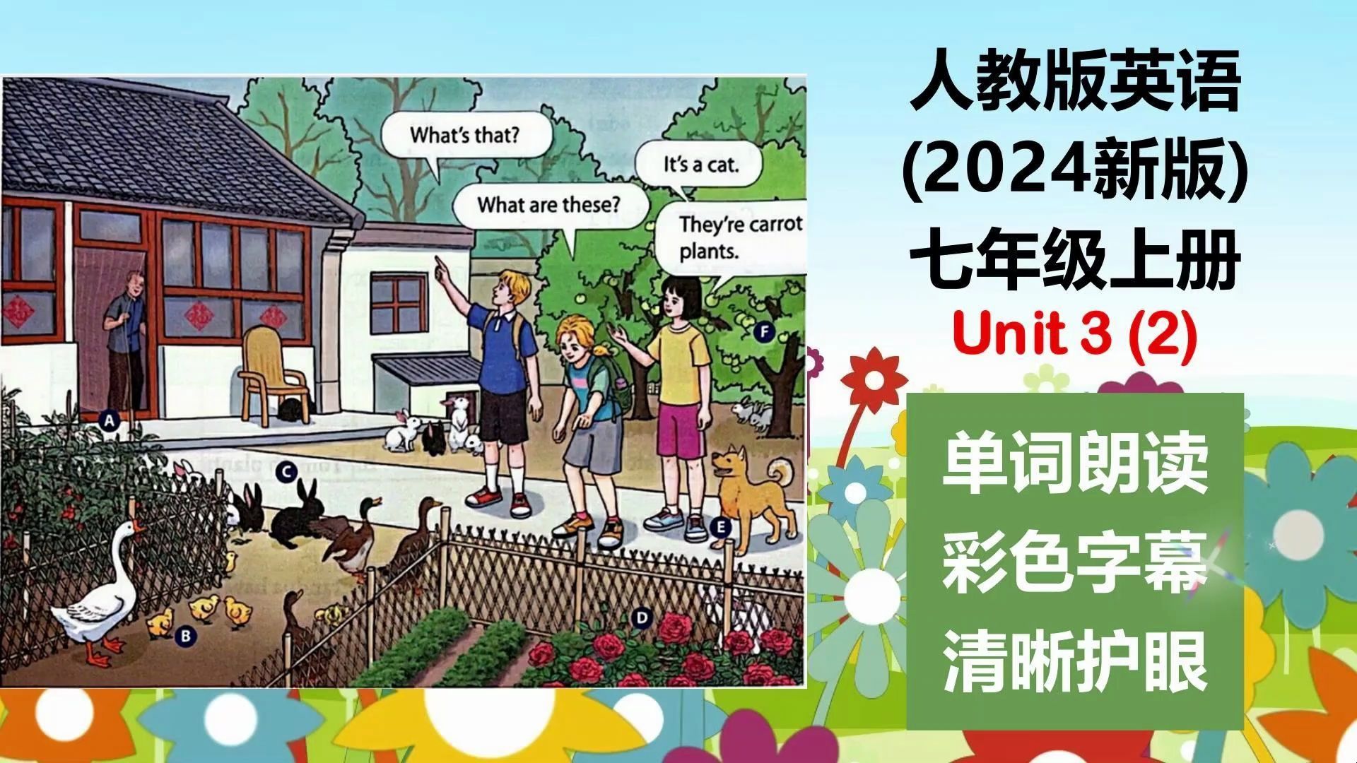 人教版七年级英语上册(2024最新版) unit3单词朗读(2)