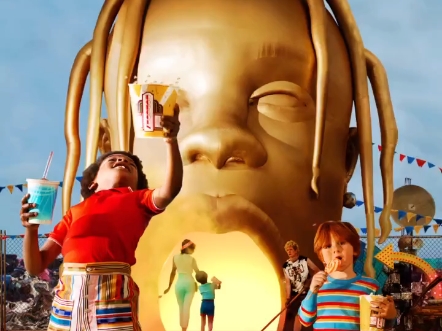 有粉丝把travis scott的专辑封面制成了动画