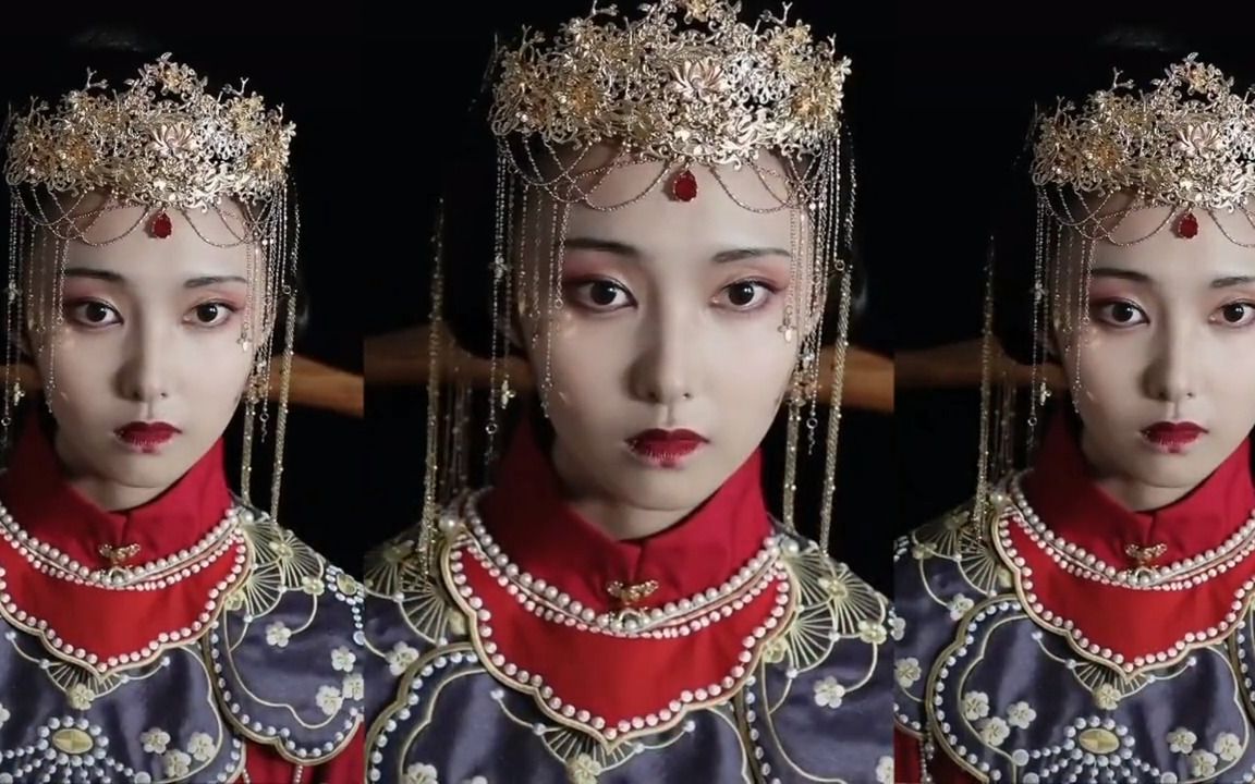 超火纸嫁衣仿妆:你真的觉得第一位不恐怖吗 #纸嫁衣 # 仿妆 #汉服