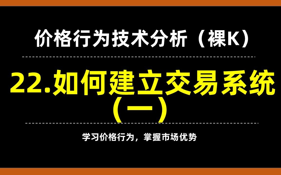 22.如何建立交易系统, 详细解读亲自带你设计一套交易系统一哔哩哔哩bilibili