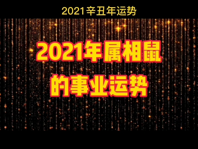 2021年的生肖运势:属相鼠的事业运势哔哩哔哩bilibili