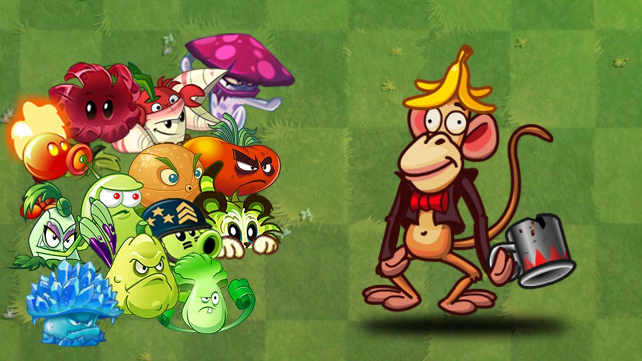 100个1级植物 vs 5只15级的猴子僵尸- 谁会获胜?- pvz2挑战