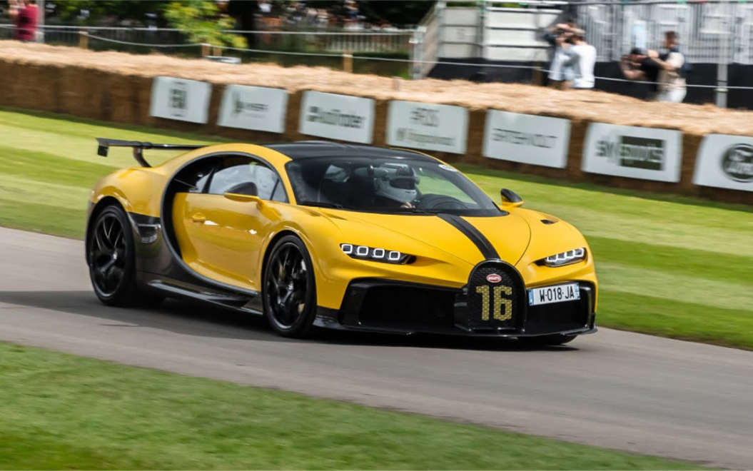 布加迪 chiron pur sport 参加 2021 年古德伍德速度节_哔哩哔哩