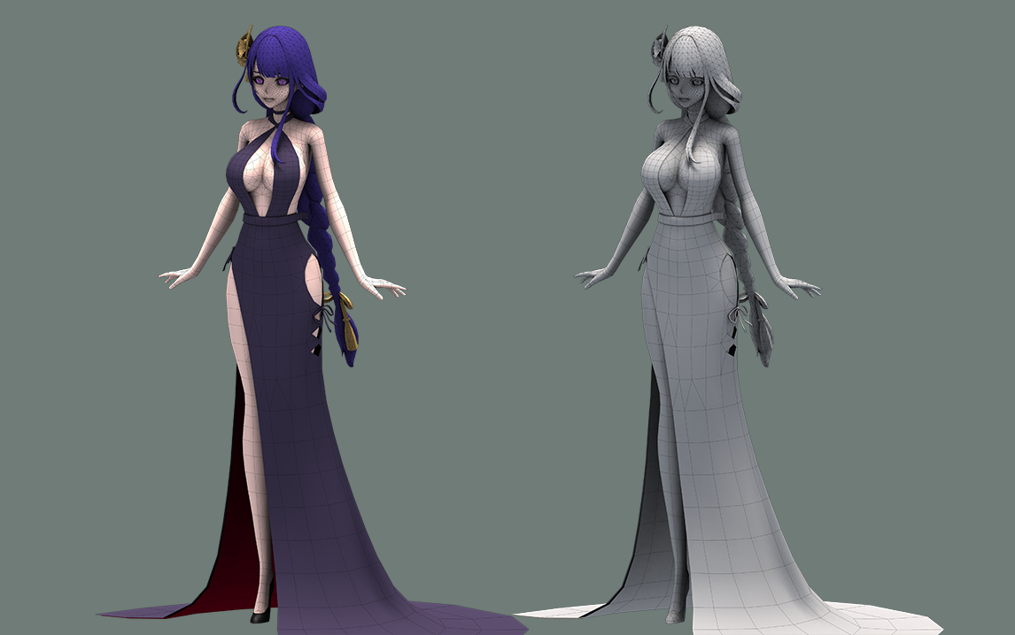 【3dmax角色建模】手绘角色模型基础全流程,零基础布线,卡线教程