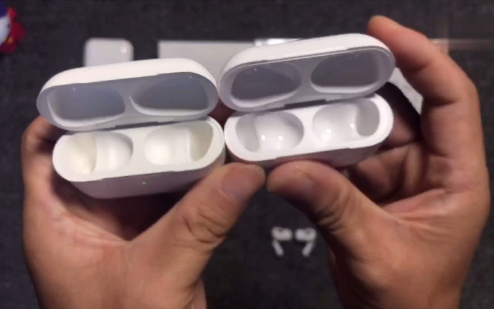 华强北新版airpodspro顶配版与正品做工细节对比版本众多谨慎购买