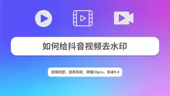 Download Video: 如何给抖音视频去水印