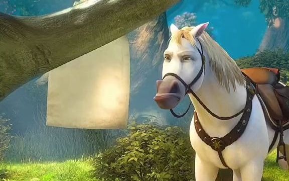 【迪士尼公主】被一只马鄙视是什么感觉,问问尤金就知道了_哔哩哔哩