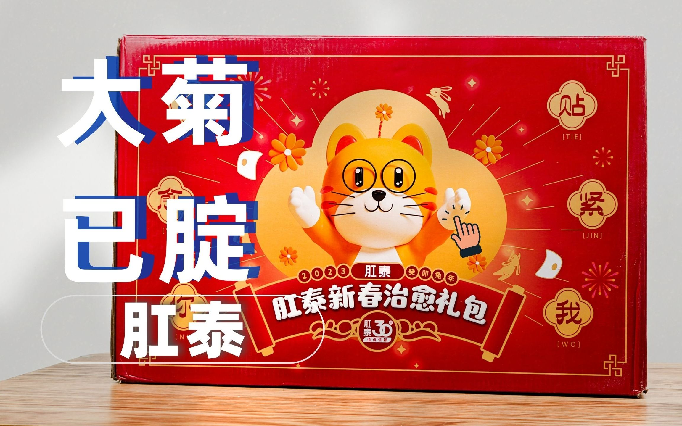 肛泰新春礼盒开箱:大菊已腚,原来吉祥物是个大橘猫啊哔哩哔哩bilibili