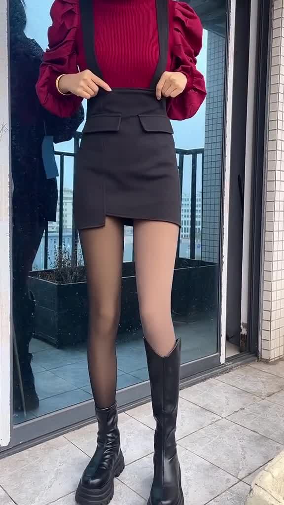 显腿长 #黑丝搭配 #气质女人味 #光腿神器 #连裤袜