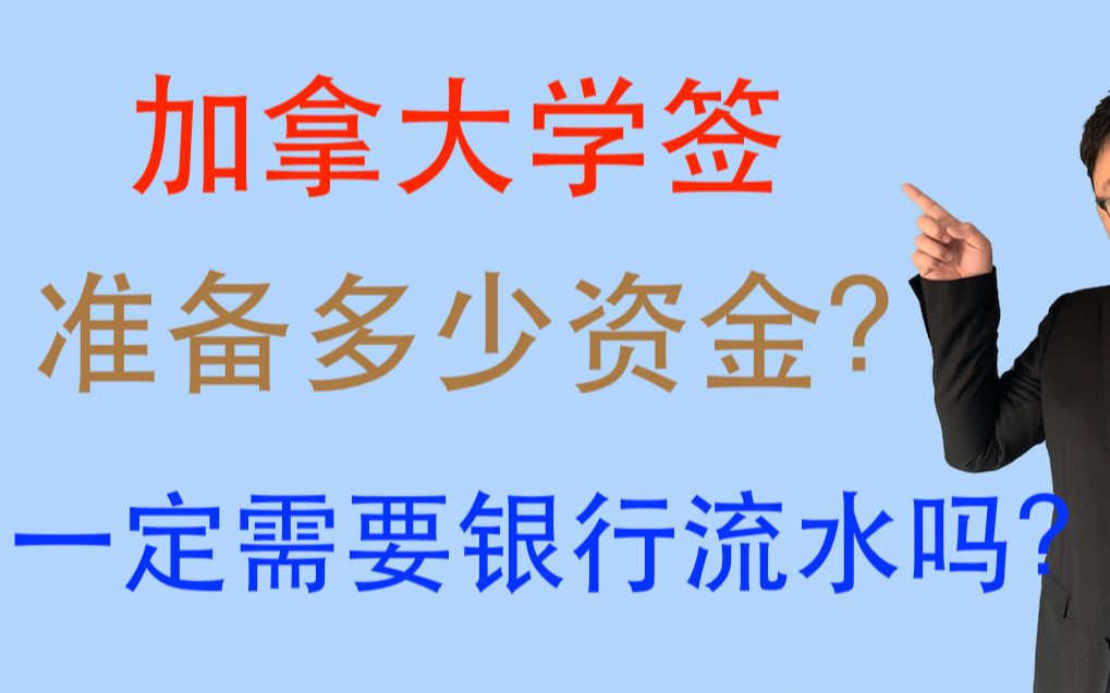 加拿大学签资金证明该如何准备?一定需要一年银行流水吗?哔哩哔哩bilibili