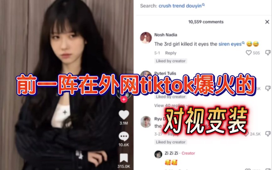 【Tiktok】火到国外的抖音对视变装…哔哩哔哩bilibili